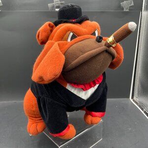 Cigar Aficionado Bulldog Plush Bulldog in Velvet Jacket with Cigar Gift Plush